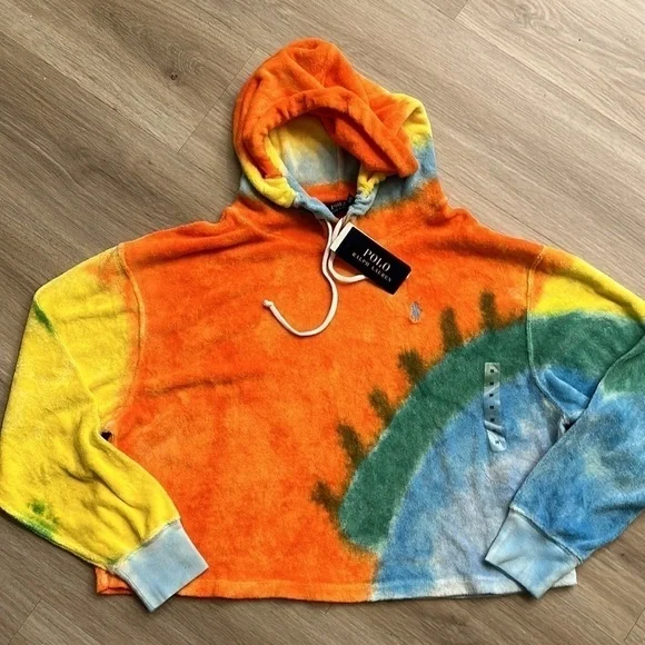 Polo Ralph Lauren Wmns Cropped Sweatshirt Women Hoodies Multi in Size:L and med - Picture 2 of 7